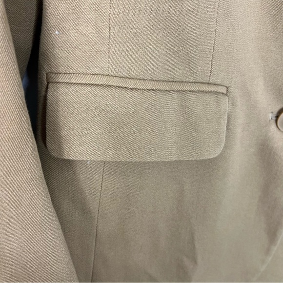 1901 Size 2 Women's Tan Cotton Stretch Blazer Tailored - Picture 7 of 8